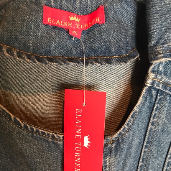 Elaine Turner jean jacket NWT